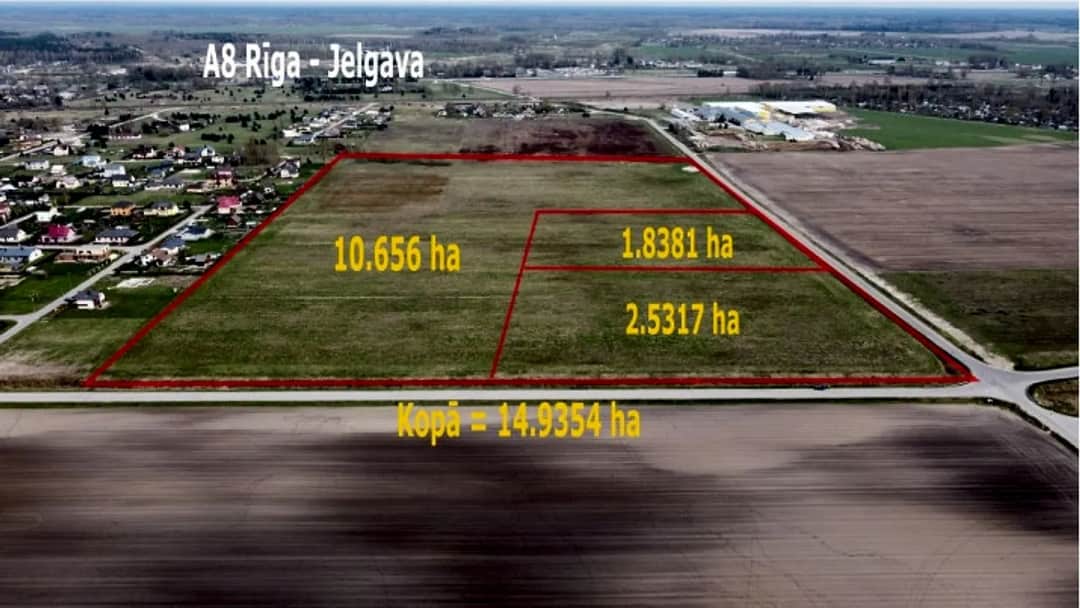 Piedāvājumā 1,8381 hektāru privātapbūves zeme Olaines novada ciematā - Grēnēs!