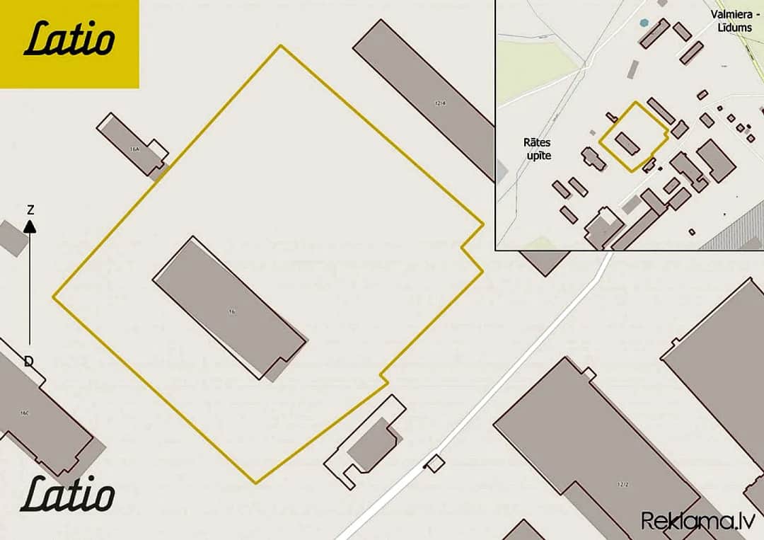 Pārdod komercapbūves zemes gabalu industriālajā teritorijā pie Valmieras, Valmieras