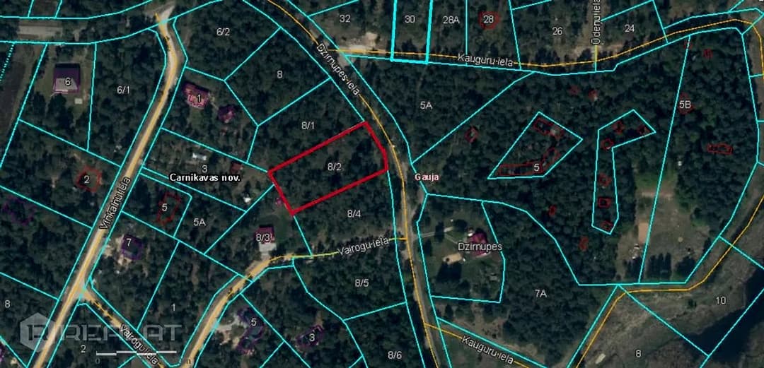Zeme, 3100.00㎡ - Carnikavas pagasts, Gauja — bilde 2