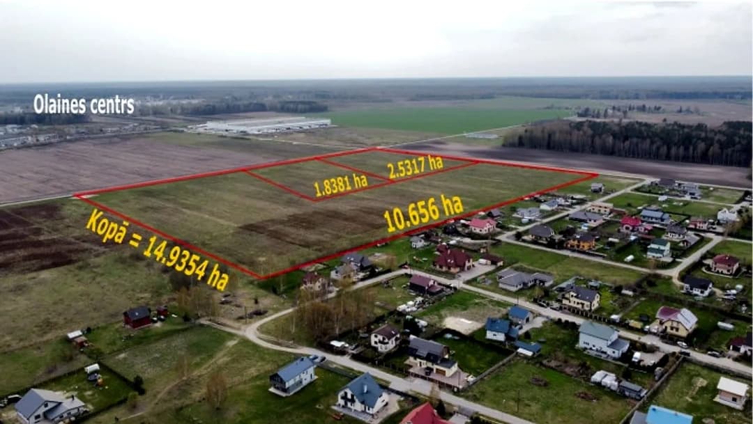 Piedāvājumā 1,8381 hektāru privātapbūves zeme Olaines novada ciematā - Grēnēs! — bilde 2