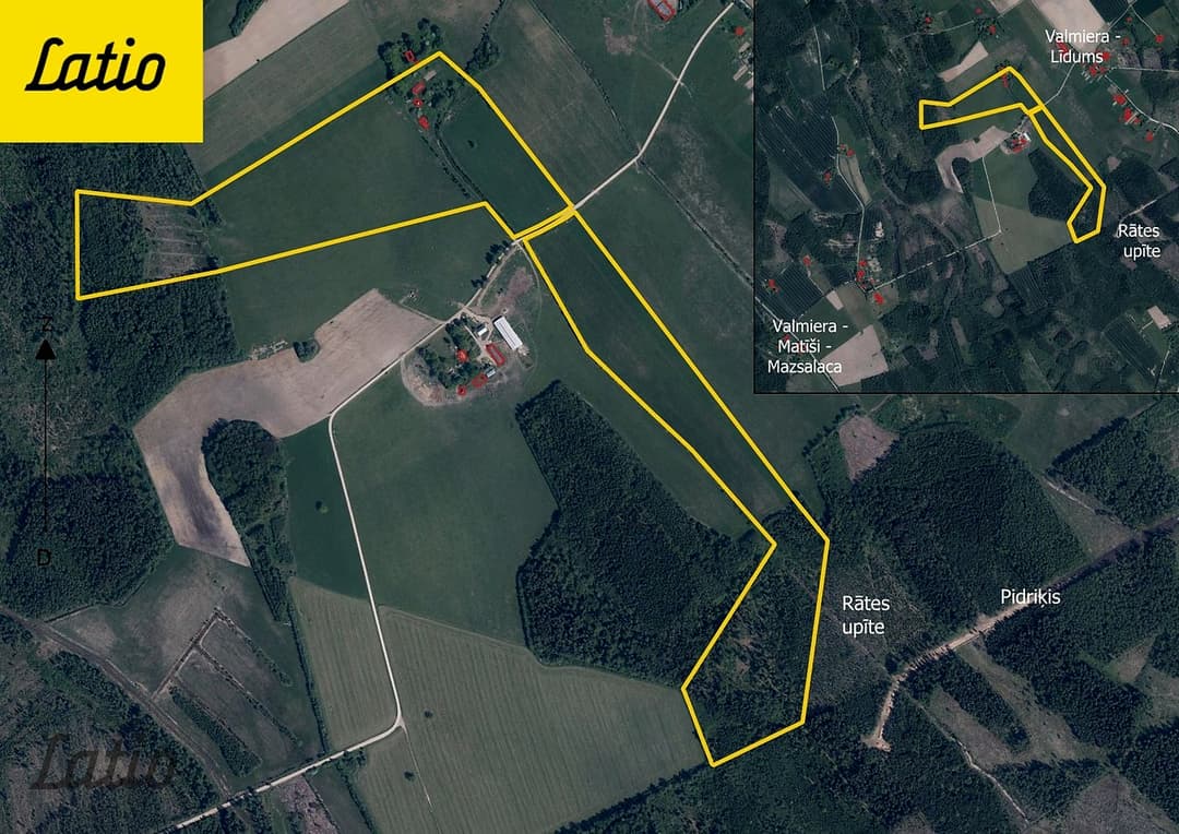 Zeme, 364000㎡ - Valmieras novads, Burtnieku pagasts