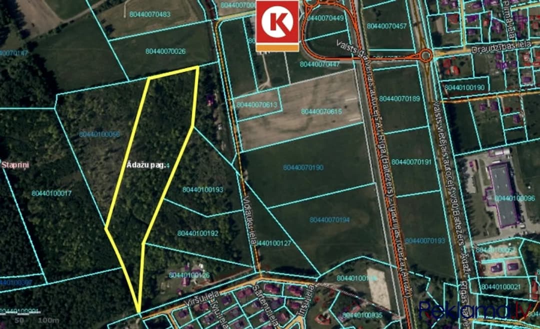 Zemes gabals Ādažu novadā "Stapriņos". Zemes gabala platība- 43600 m2; Teritorijas — bilde 2