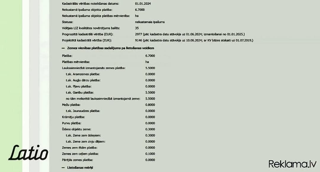 Pārdod nekustamo īpašumu Aroni , kas sastāv no zemes vienības ar platību 6,7 ha. Zemes — bilde 4