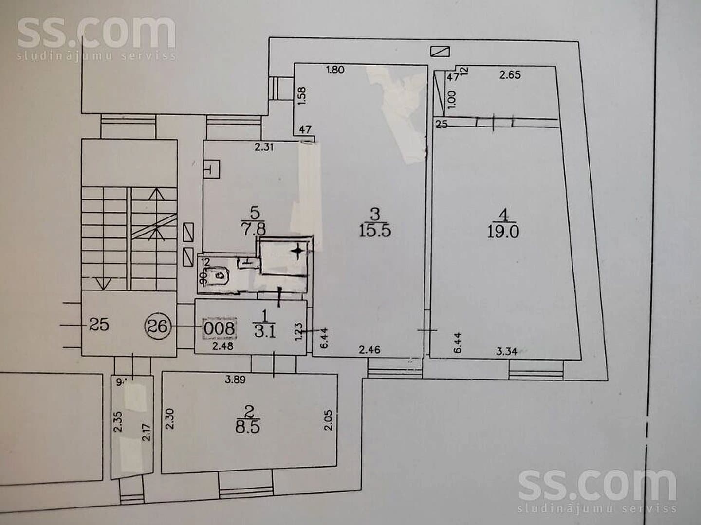 Trīsistabu dzīvoklis — Lāčplēša 45 — bilde 4