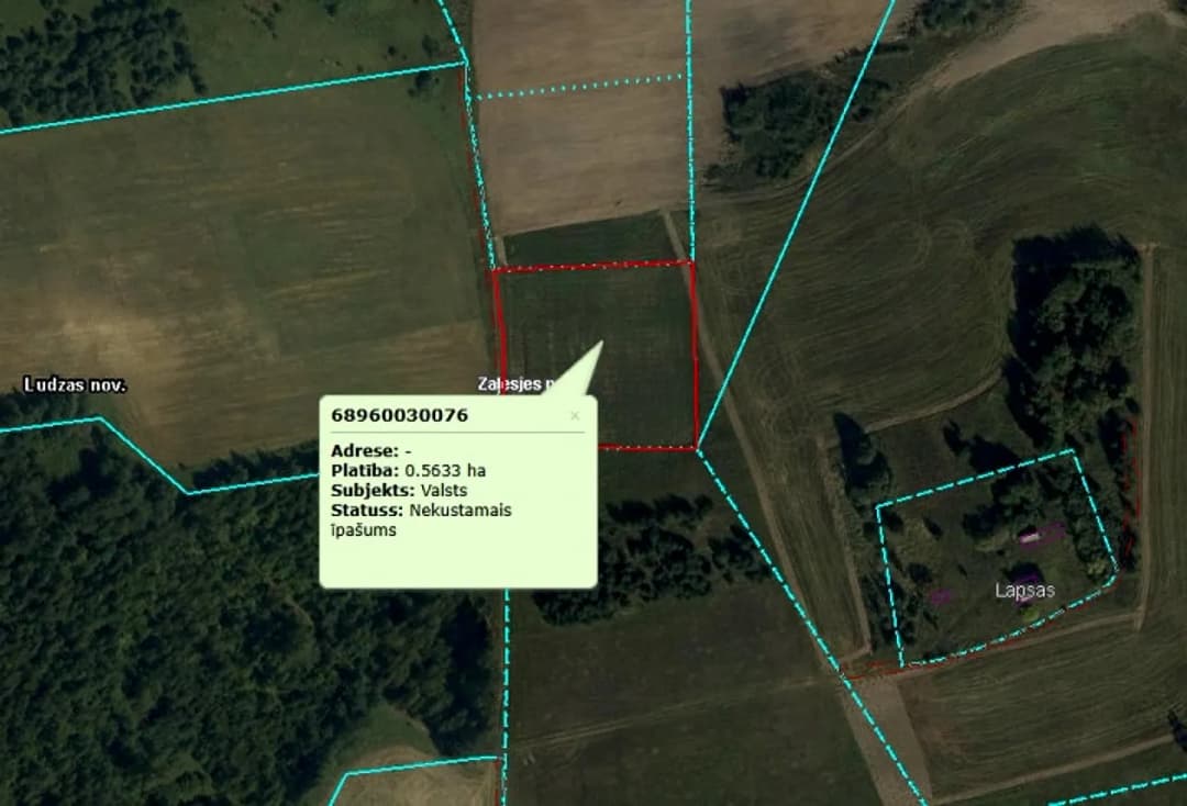 Iegādei pieejama piecu zemes gabalu pakete. Kadastra apzīmējumi: 1. 6896 003 0073 (5,03 ha); 2. — bilde 3