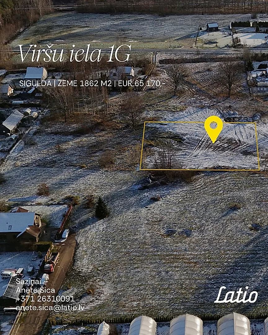 PĀRDOD ZEMESGABALU SIGULDĀ
Viršu iela 1G
Platība: 1862 m
Cena: 65 170 EUR
Pārdošanā — bilde 2