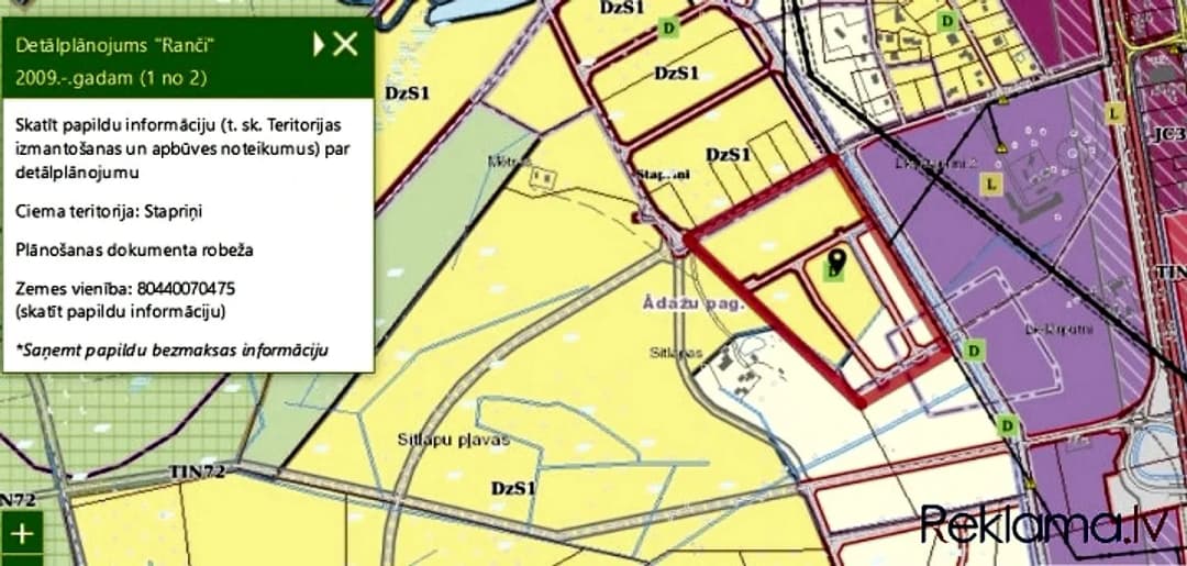 Pārdod zemes gabalu Ādažos netālu no VIA Baltic, Tallinas šosejas (A1), 9,58 ha platībā. — bilde 3