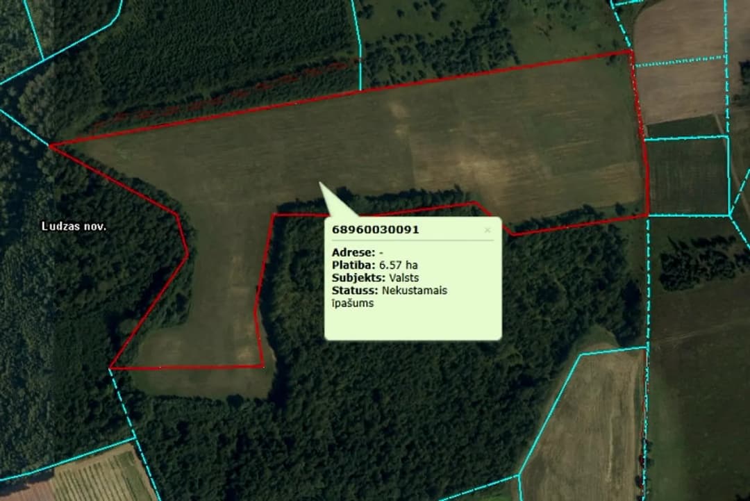 Iegādei pieejama piecu zemes gabalu pakete. Kadastra apzīmējumi: 1. 6896 003 0073 (5,03 ha); 2.