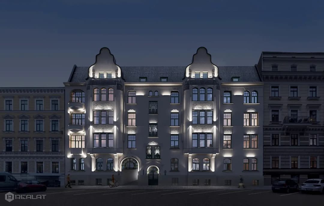 4-ist. Dzīvoklis, 93.90㎡ - Rīga, Centrs