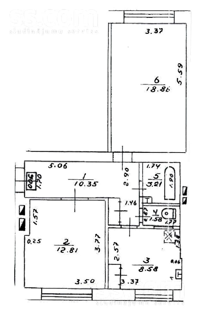 Divistabu dzīvoklis — Kastrānes 16 — bilde 2
