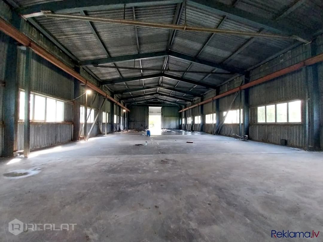 Iznomā noliktavas /ražošanas telpas 1000 m2. platībā + Angārs ir caurbraucams + Telpas nav — bilde 2