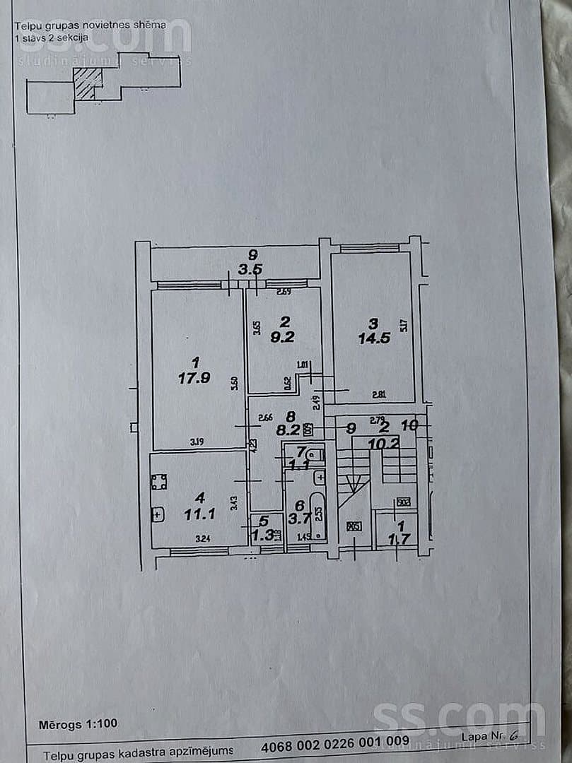 Trīsistabu dzīvoklis — Liepu iela 3 — bilde 3
