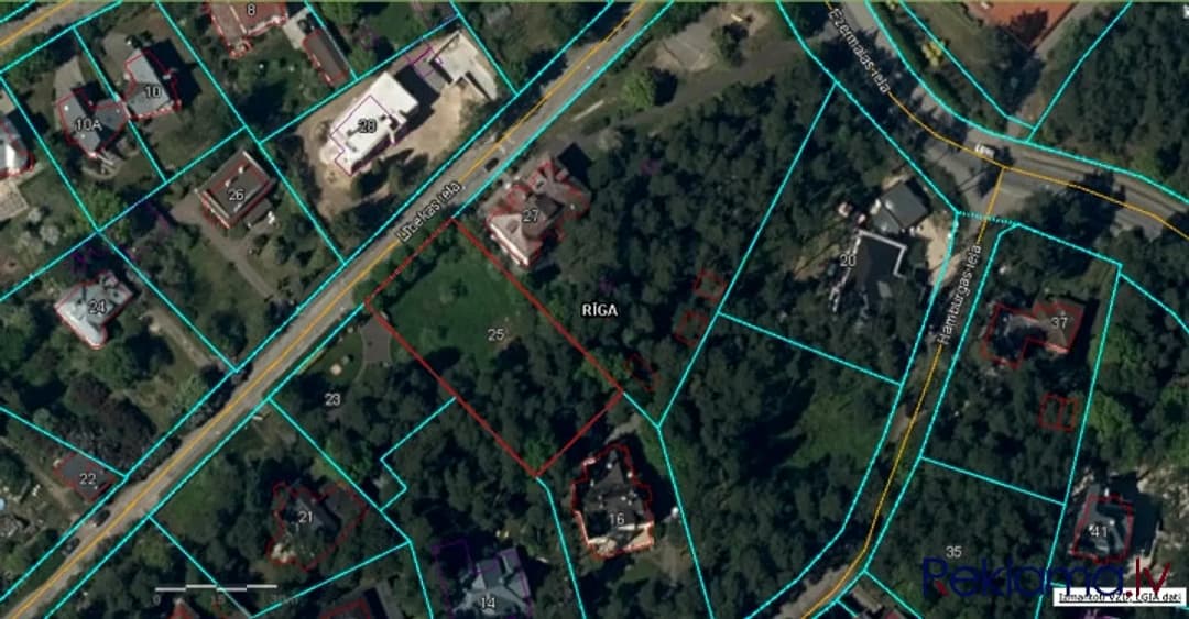 Iegādei tiek piedāvāts ekskluzīvs zemes gabals Mežaparkā. Mazstāvu dzīvojamās apbūves — bilde 2