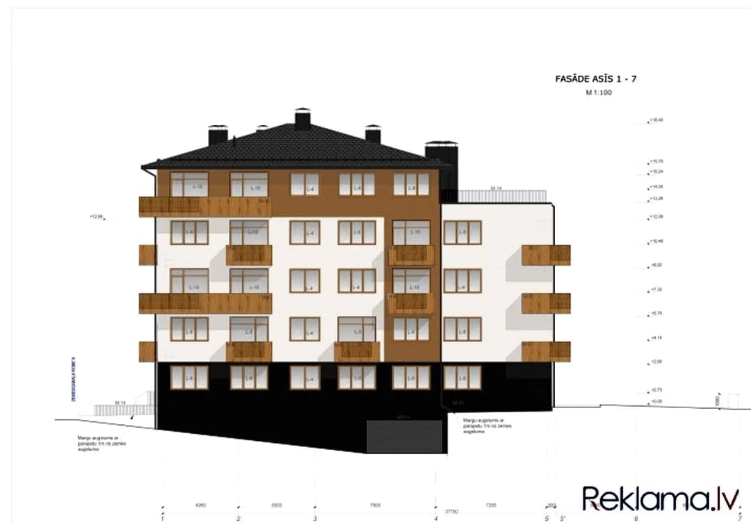 Zeme ar būvprojektu četru stāvu ēkas būvniecībai. Divi zemes gabali: 1. 01001212262 - — bilde 4