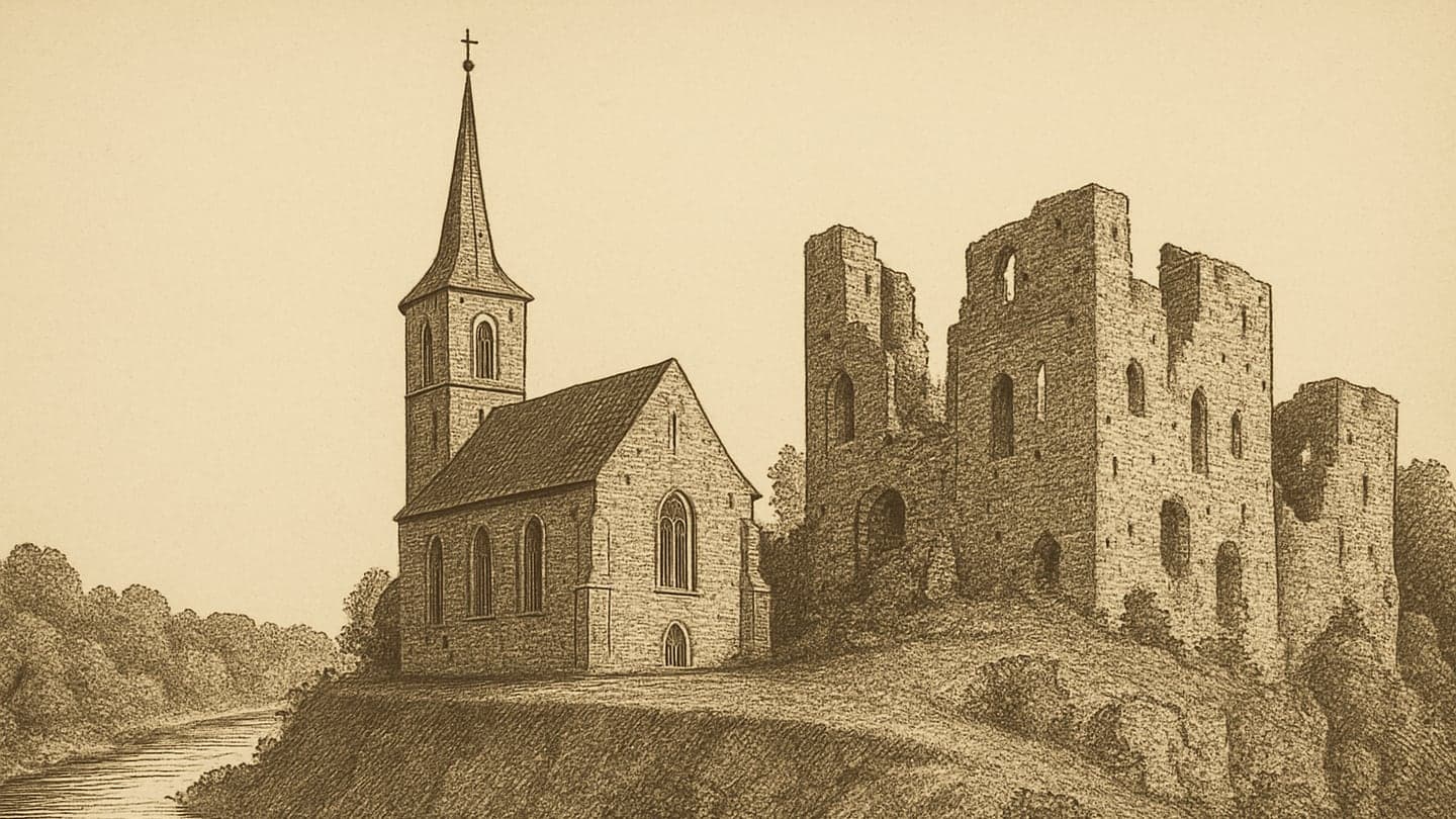 Valmiera — litogrāfija